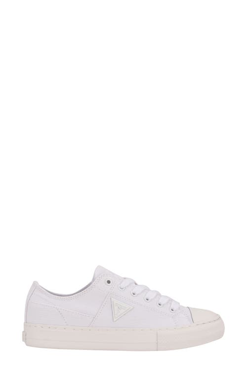 Guess Women's Cleva Lace-up Logo Platform Fashion Sneakers In White