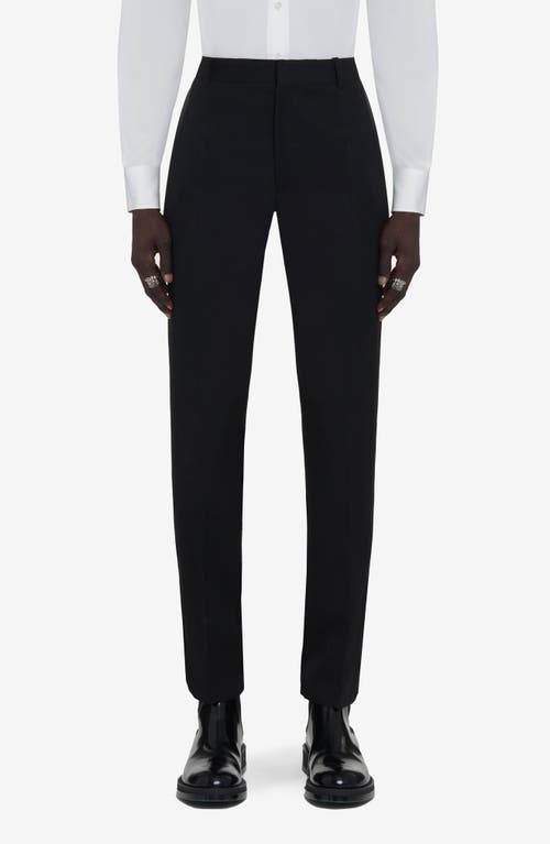 Alexander McQueen Wool Grain de Poudre Evening Cigarette Trousers Black at Nordstrom, Us