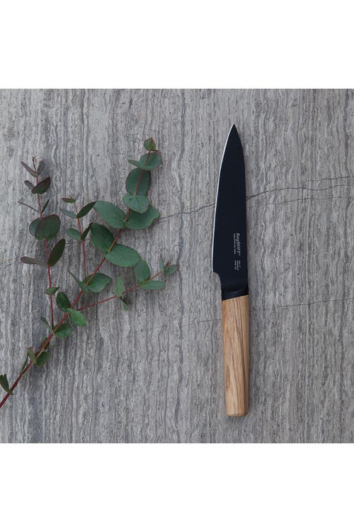 BERGHOFF BERGHOFF SILVER/NATURAL WOOD 5" UTILITY KNIFE 