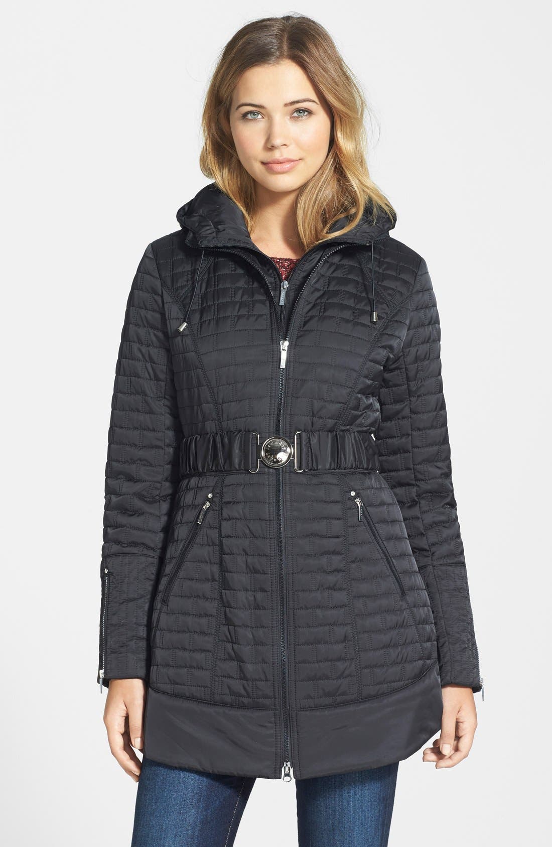 Laundry by Shelli Segal Hooded Quilted Jacket (Regular & Petite