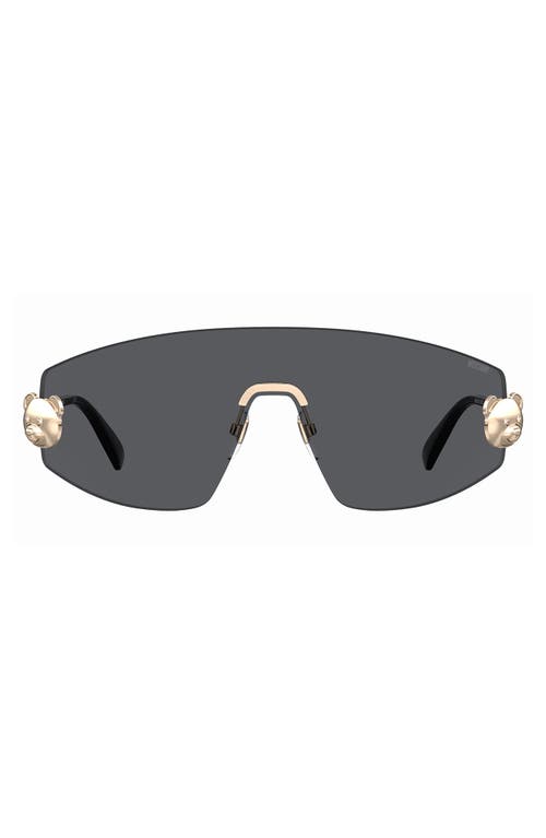 Moschino 99mm Shield Sunglasses in Rose Gold at Nordstrom