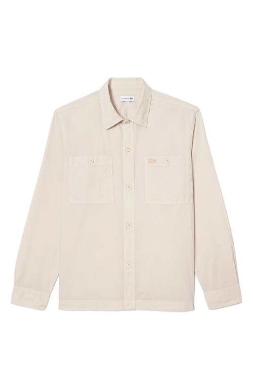 Lacoste Cotton Button-Up Overshirt Eco at Nordstrom,