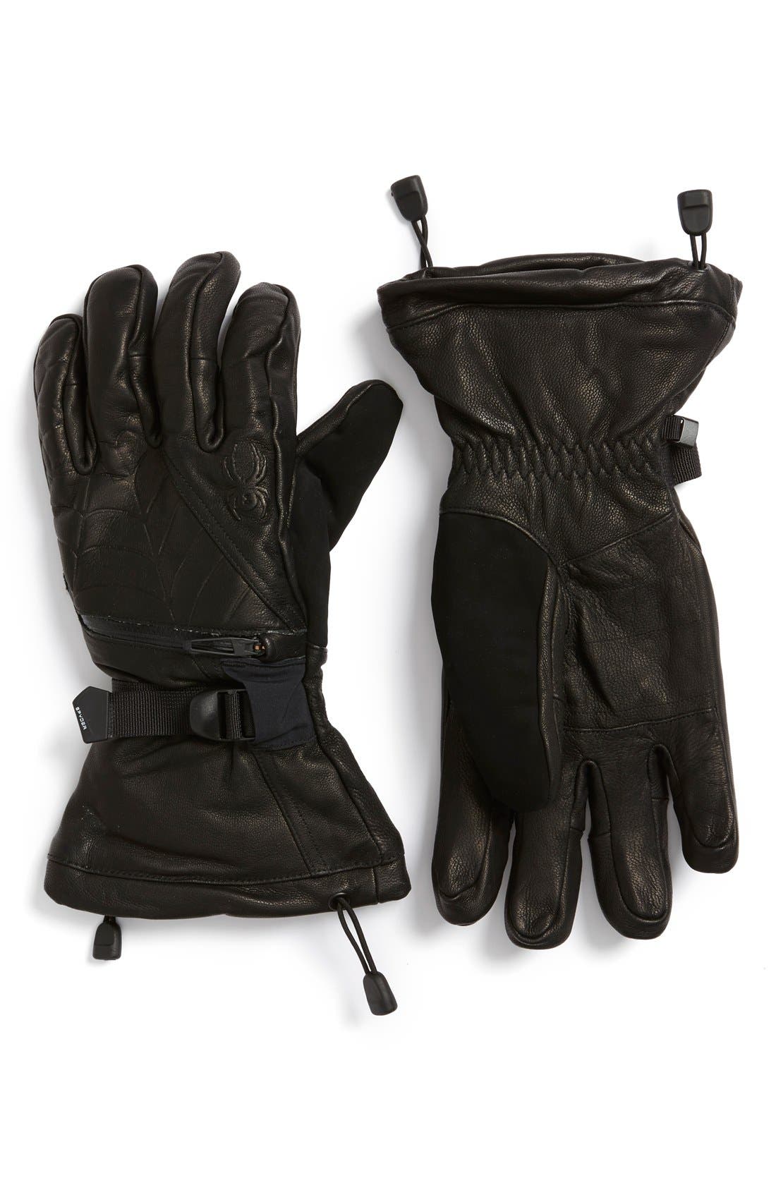 spyder leather ski gloves