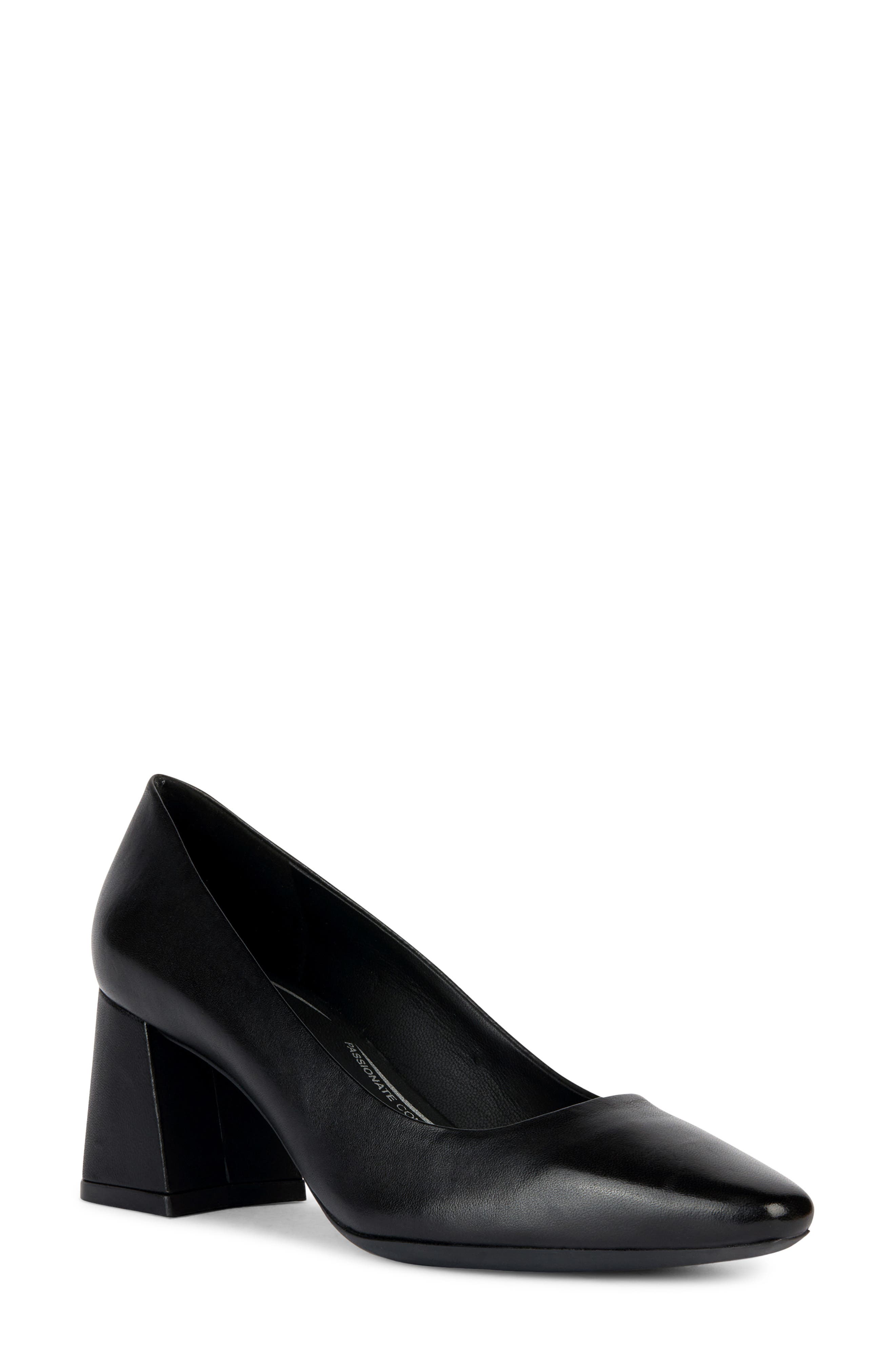 Geox Giselda Block Heel Pump in Black Black 
