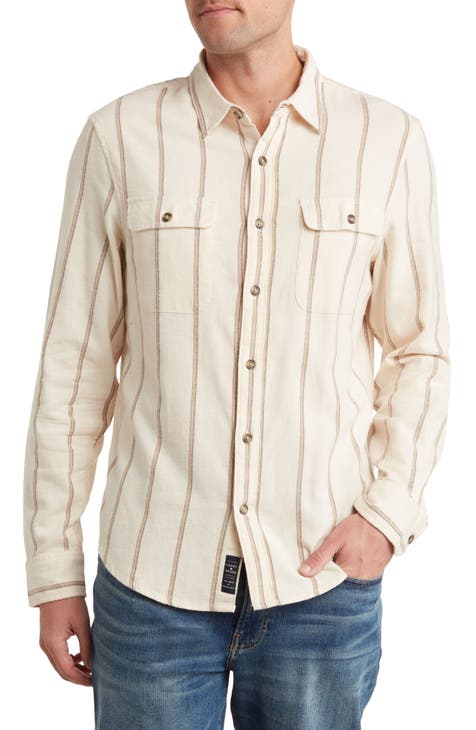 Stripe Long Sleeve Button-Up Shirt
