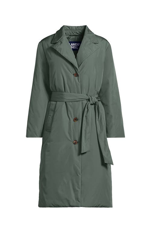 Shop Lands' End Insulated Commuter Trench Coat In Spruce