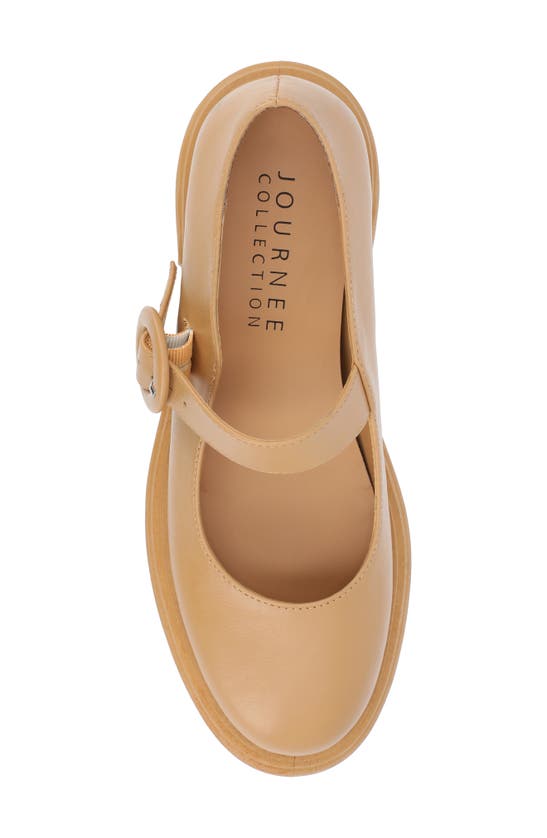 Journee Collection Zarynn Mary Jane Platform Pump In Cognac