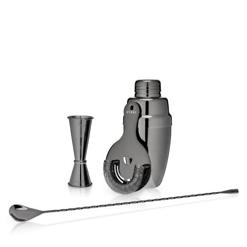 Viski Warren 4-piece Barware Set In Black