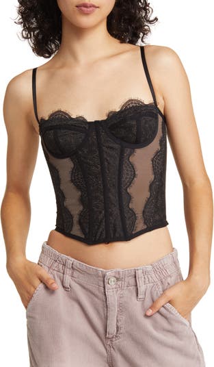 Urban Outfitters, Tops, Out From Under Modern Love Corset Slate