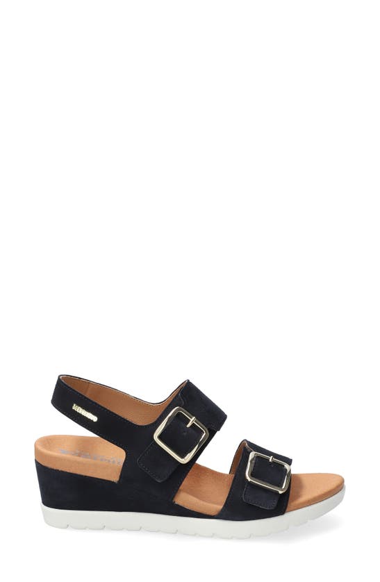 Mephisto Ysabel Slingback Platform Wedge Sandal In Navy