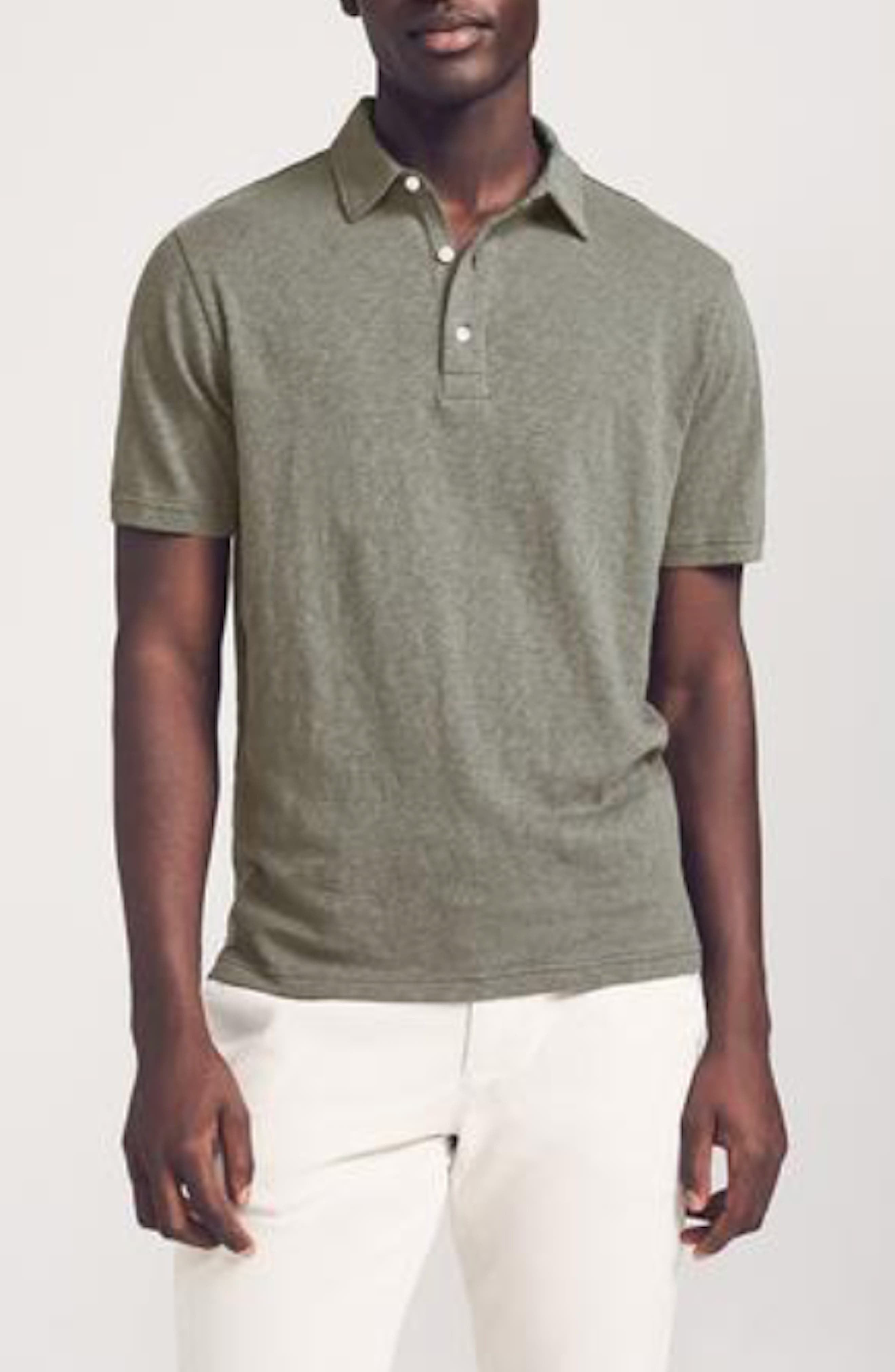 linen polo shirt