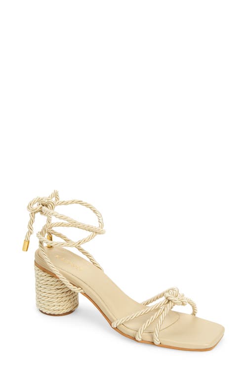 Kaanas Frida Ankle Wrap Sandal In Oat