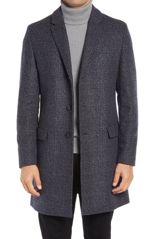 HUGO Men's Migor Slim Fit Wool Blend Car Coat in Silver