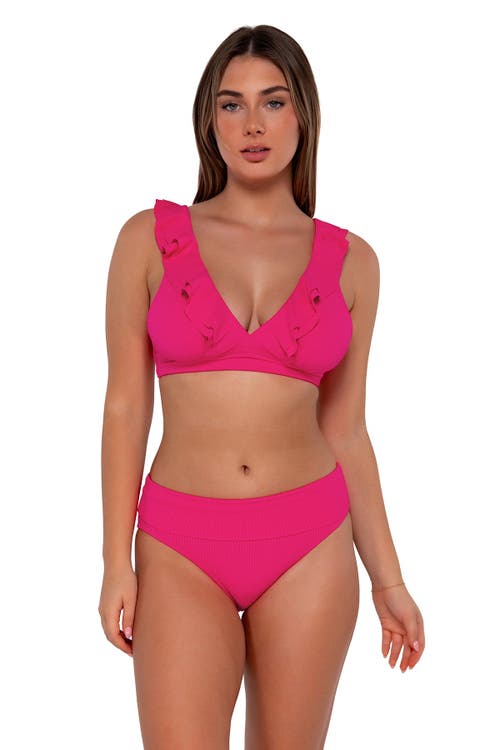 Shop Sunsets Willa Wireless-dd Cup In Begonia Sandbar Rib