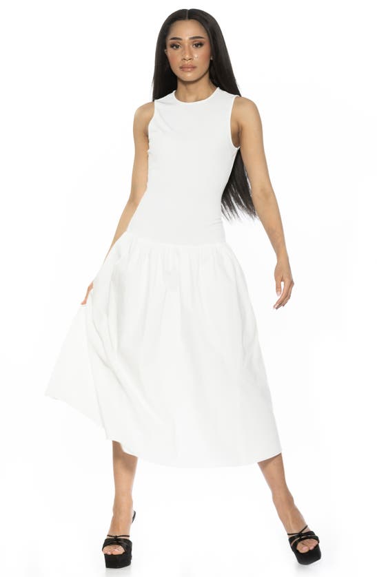 Alexia Admor Lyle Drop Waist Midi Dress In Ivory