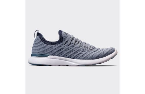 Shop Apl Athletic Propulsion Labs Techloom Wave Sneakers In Slate/navy/ribbed