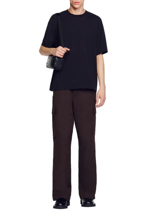 Shop Sandro Oversized T-shirt In Black