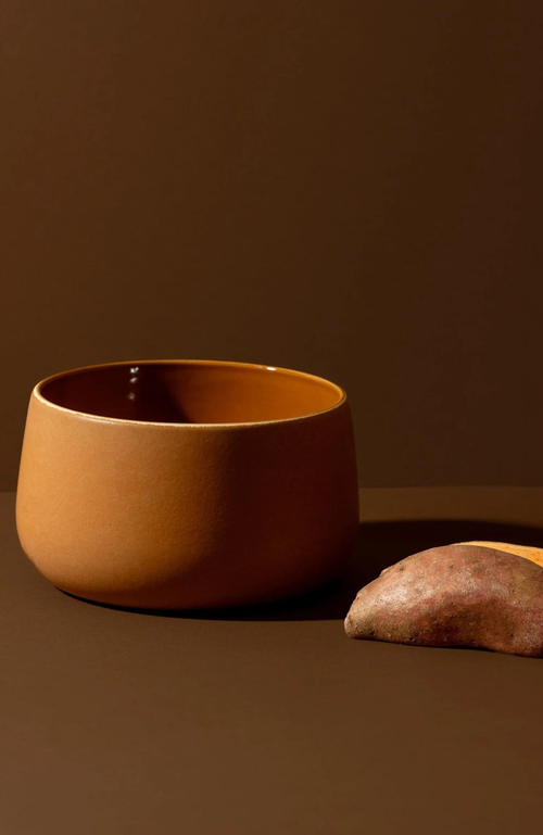 Gharyan Stoneware Stoneware Serving Bowl In White
