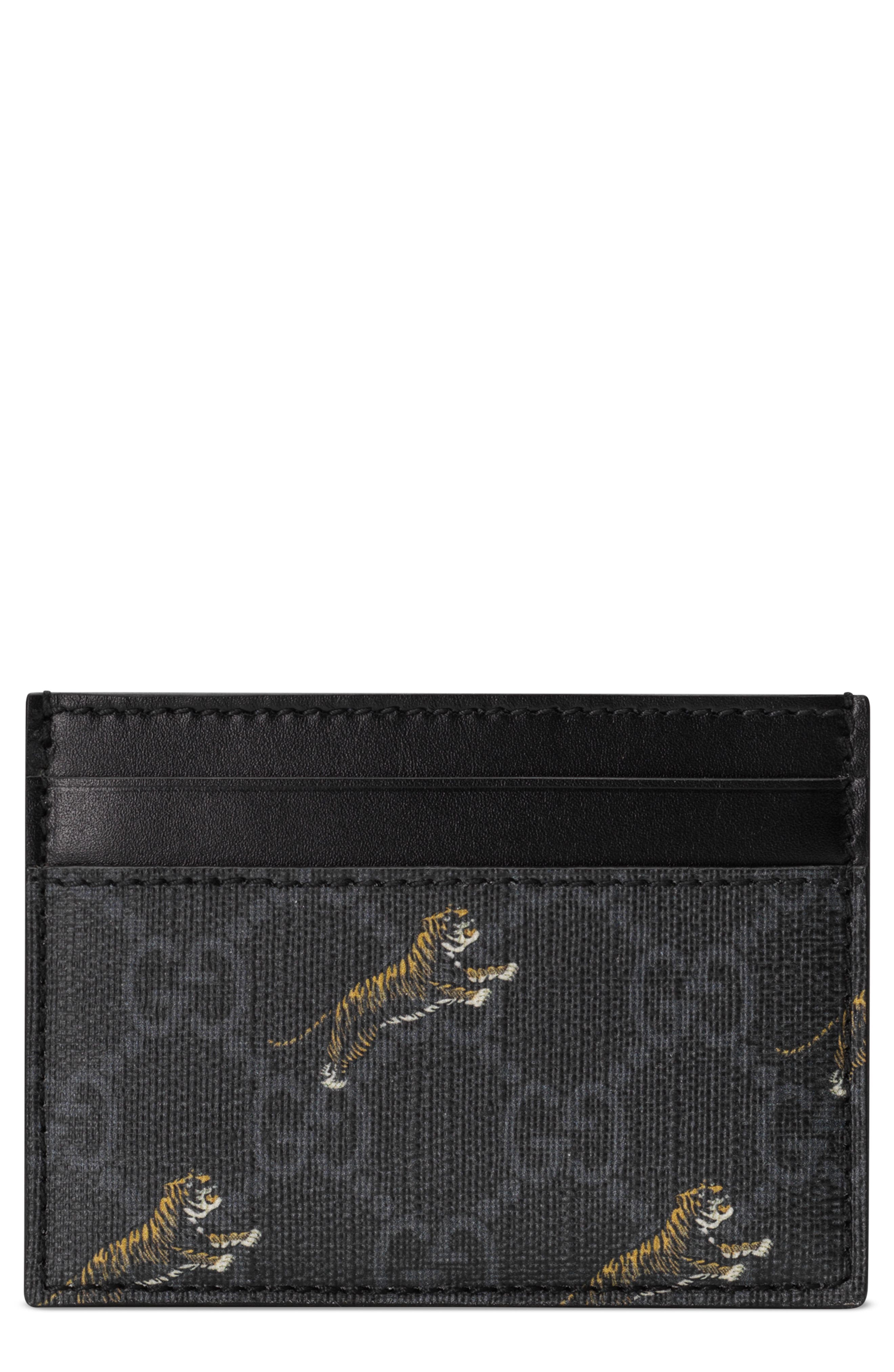 Gucci Tiger GG Canvas Card Case | Nordstrom