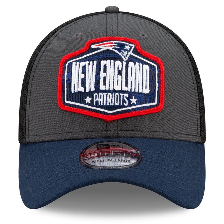 New England Patriots New Era 2022 NFL Draft 39THIRTY Flex Hat - Black/Navy