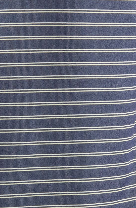 Shop Scott Barber Track Stripe Tech Polo Shirt In Midnight