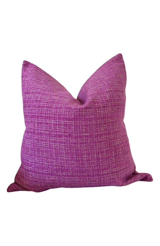 Modish Decor Pillows Linen Tweed Pillow Cover In Purple Tones