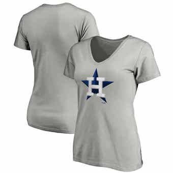 FANATICS Women's Fanatics Branded Cream Houston Astros Go For It Waffle  Knit Long Sleeve Notch Neck T-Shirt