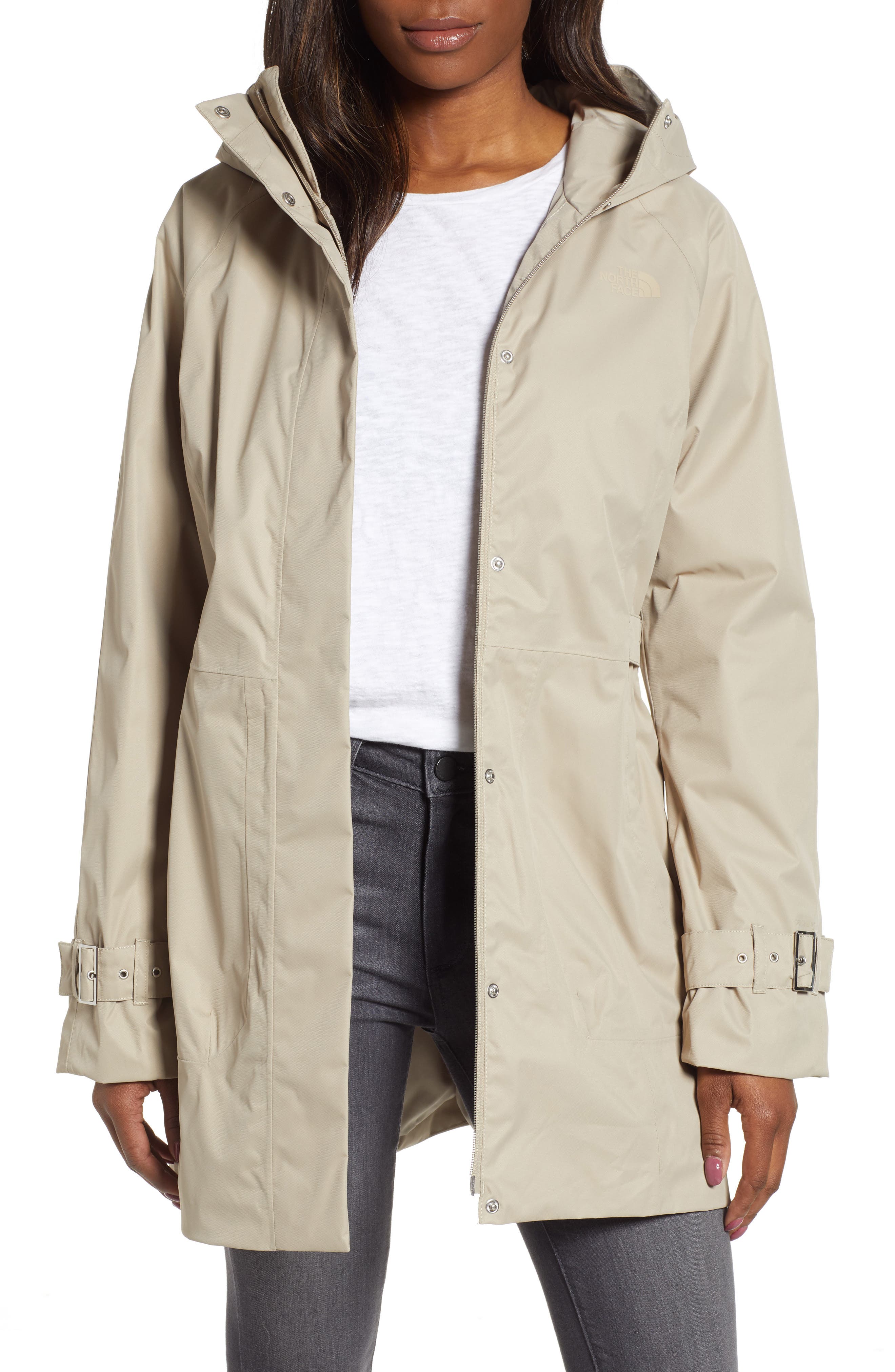 the north face city breeze waterproof trench rain coat