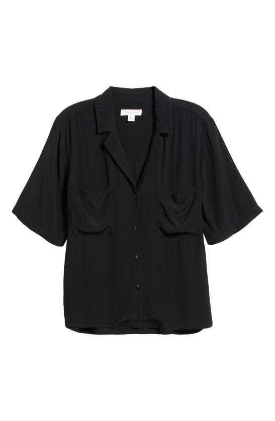 Shop Treasure & Bond Relaxed Fit Camp Shirt In Black