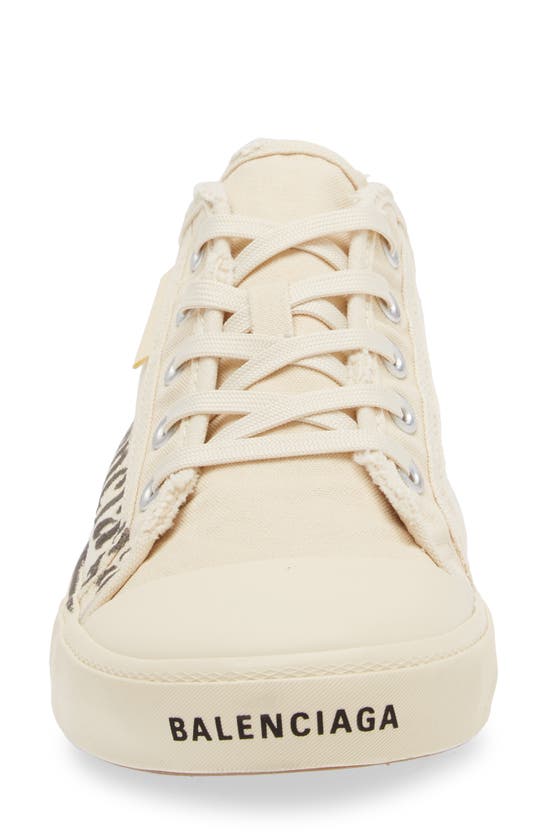 Shop Balenciaga Paris Low Top Sneaker In Political Print/ White