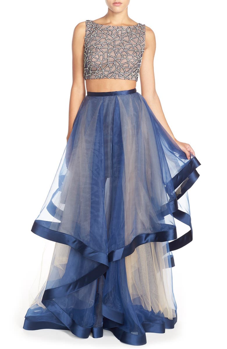 Terani Couture Beaded Top & Organza Two-Piece Ballgown | Nordstrom