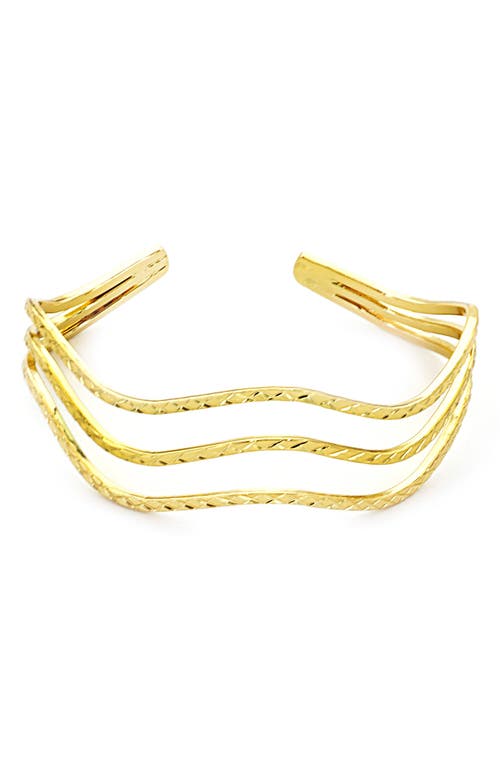 Panacea Open Wave Split Cuff Bracelet in Gold at Nordstrom