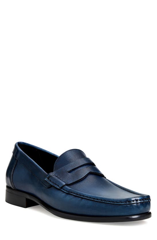 Bruno Magli Tonio Penny Loafer In Blue | ModeSens