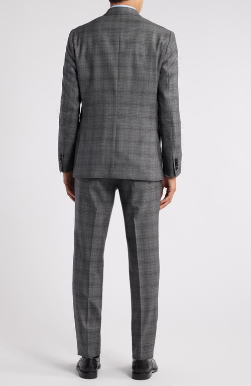 Shop Ted Baker London Karl Slim Fit Deco Plaid Wool Suit In Mid Grey