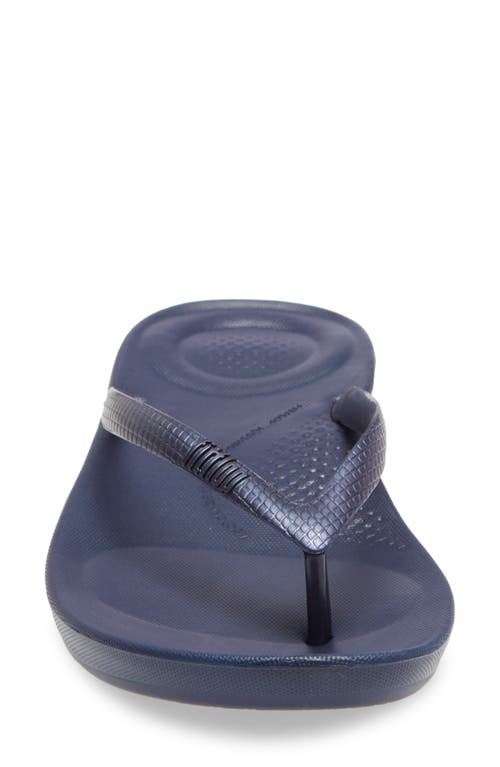 Shop Fitflop Iqushion Flip Flop In Midnight Navy/blue