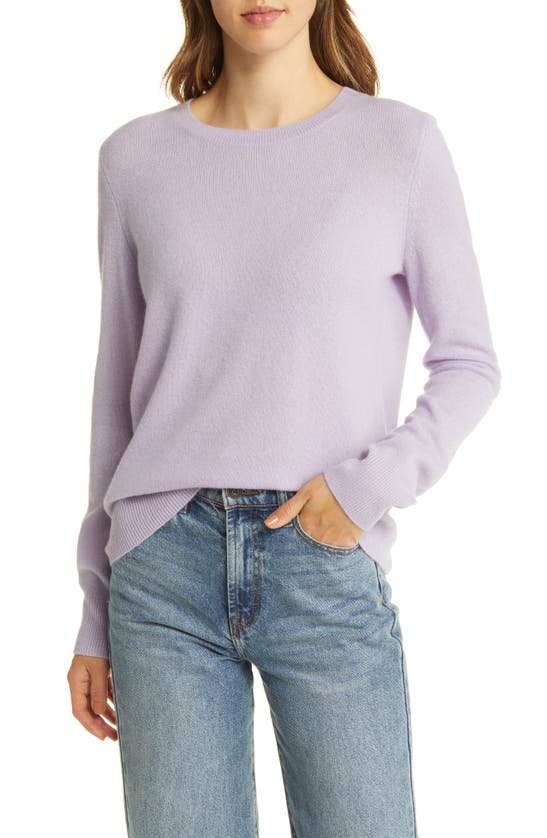 Nordstrom Cashmere Crewneck Sweater In Purple Betta