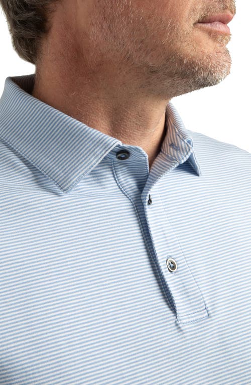 Hypernatural Pinehurst Classic Fit Cotton Blend Golf Polo In Blue Jay/white
