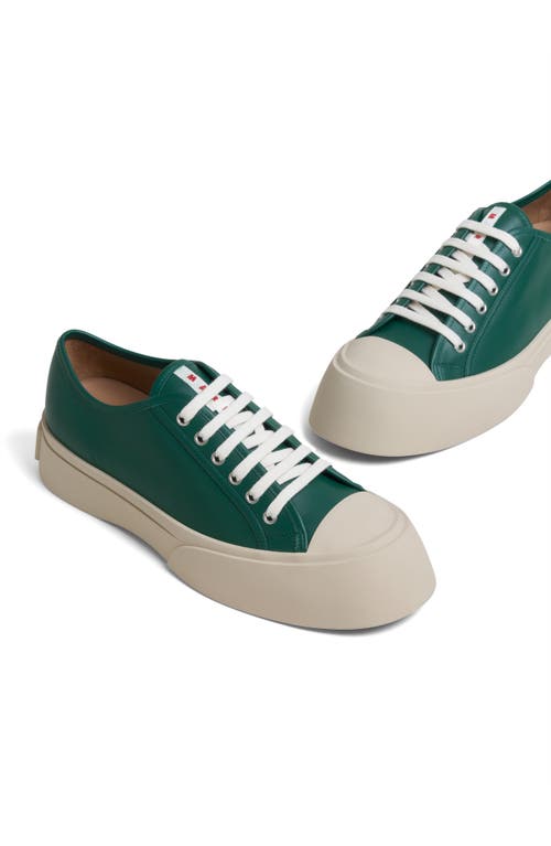 Marni Pablo Low-top Lace-up Sneaker In Forest Green