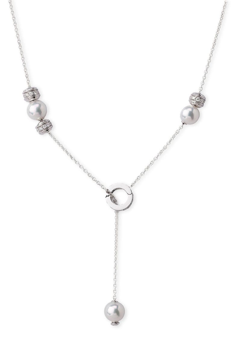 Mikimoto 'Pearls in Motion' Akoya Cultured Pearl & Diamond Necklace ...