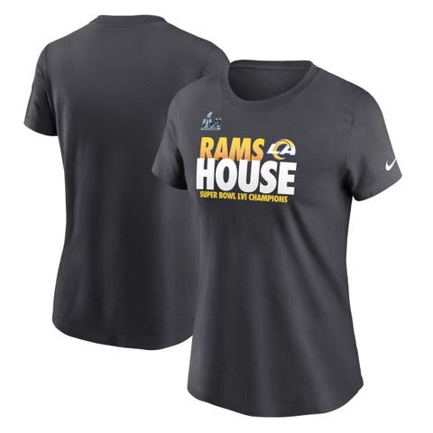 Men's Fanatics Branded Blue Los Angeles Rams Super Bowl LVI Champions V-Dye  T-Shirt