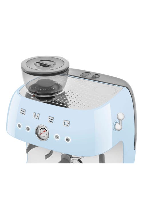 Smeg 50s Retro Style Aesthetic Espresso Coffee Machine In Pastel Blue