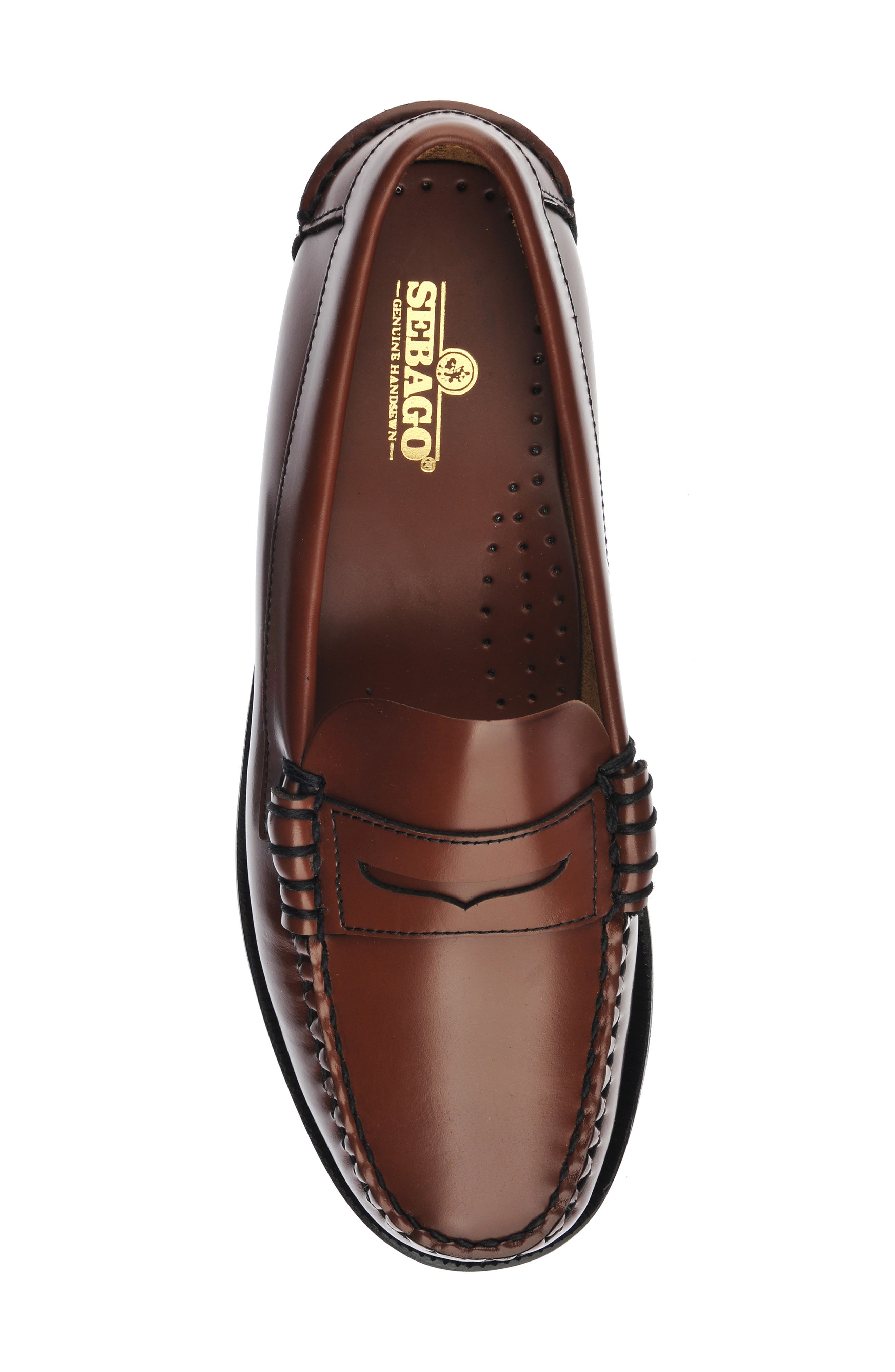 Mocassins Femme Sebago Classic Dan - Cuir Grainé, Semelle Gomme - Loafer Penny Confortable - Taille Normale