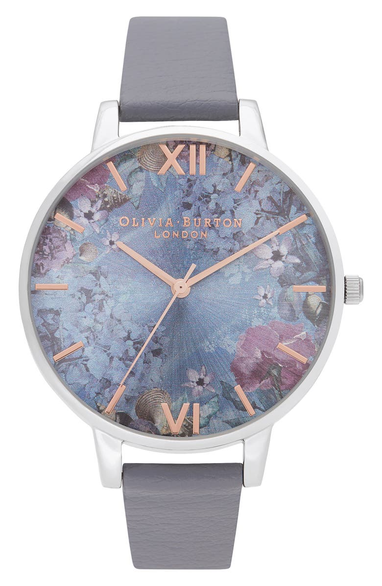 Olivia Burton Under The Sea Faux Leather Strap Watch 38mm Nordstrom
