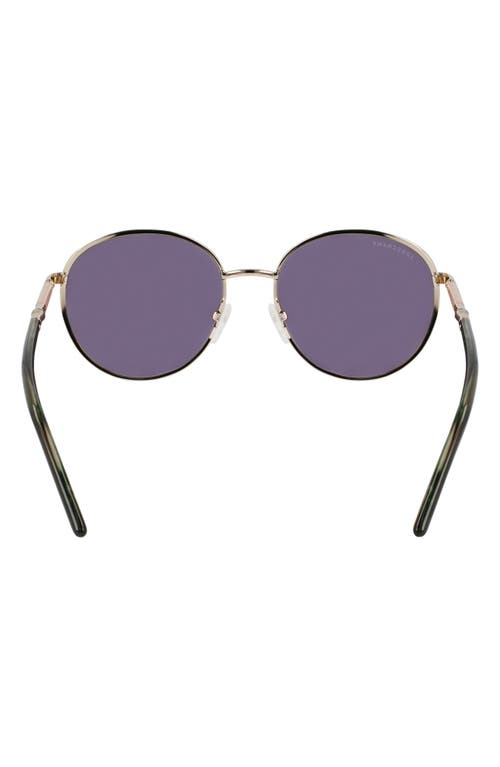 Longchamp 53mm Gradient Round Sunglasses In Gold/khaki