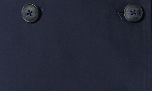Do By Dee Ocleppo Mixed Media Short Trench Coat In New Navy