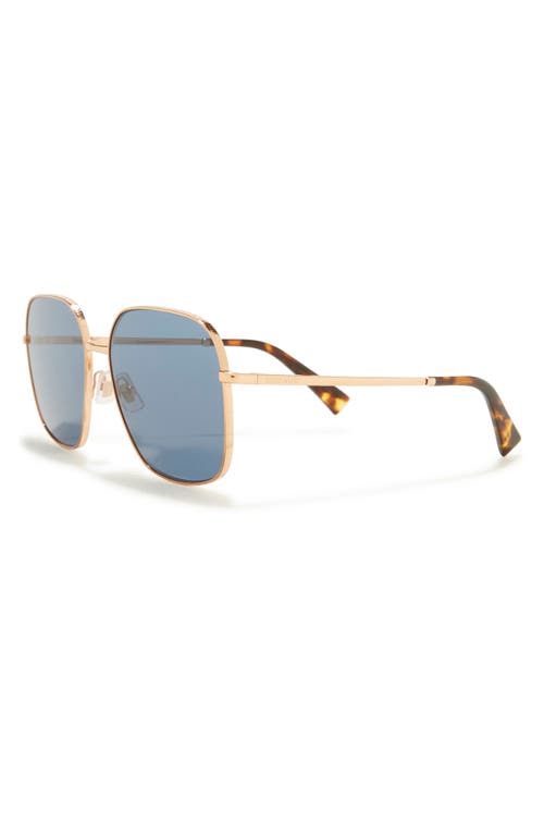 Miu Miu 61mm Polarized Square Sunglasses In Rose Gold