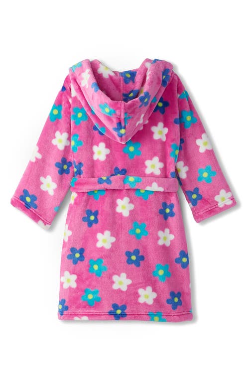 Shop Hatley Kids' Daisy Print Hooded Fleece Robe In Pink