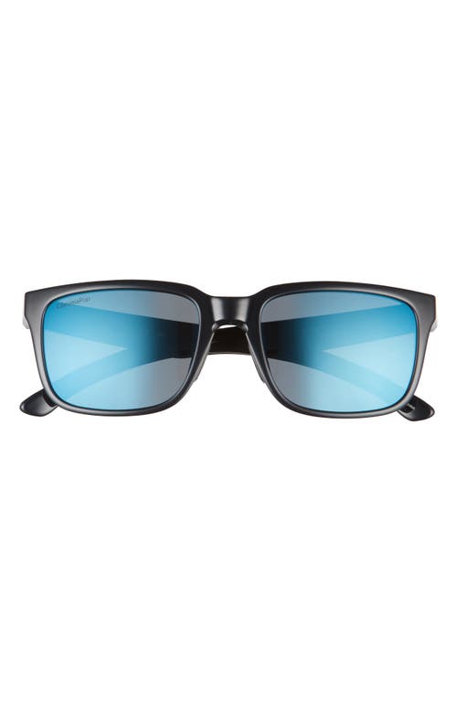 Smith Headliner 55mm Polarized Rectangle Sunglasses In Black