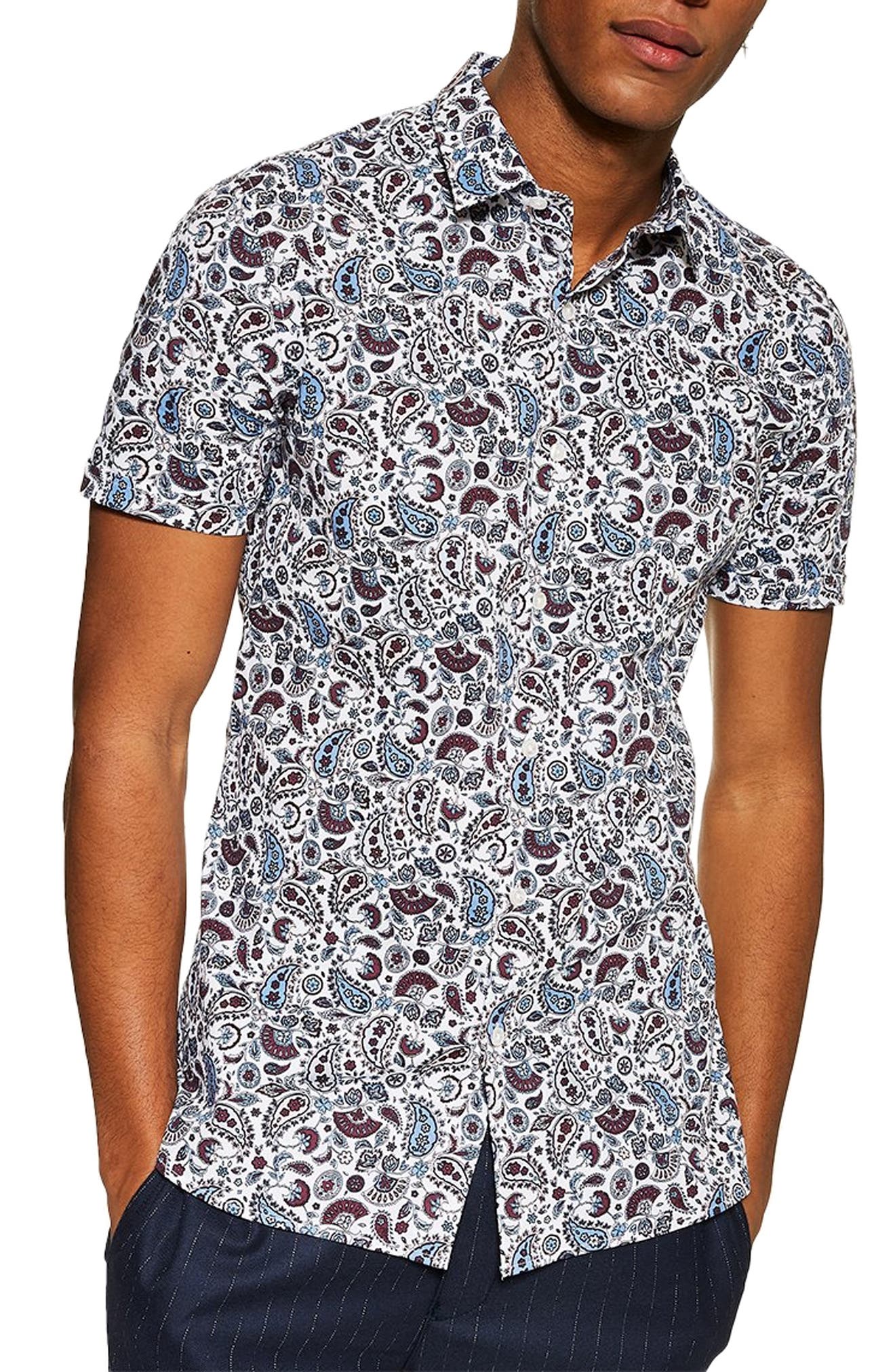 topman stretch skinny shirt