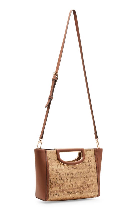 Shop Anne Klein Cork Contrast Clutch Crossbody Bag In Chestnut